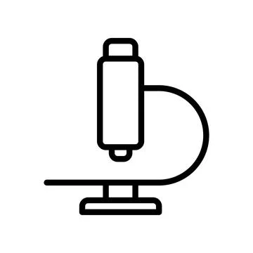 Microscope icon. an instrument for viewing small microbes. Stock Illustration