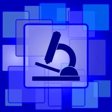Microscope icon. Internet button on abstract background.. Illustrazione stock