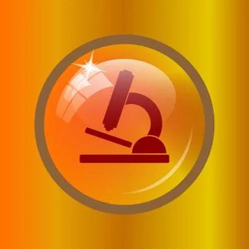 Microscope icon. Internet button on colored background. . Stock Illustration
