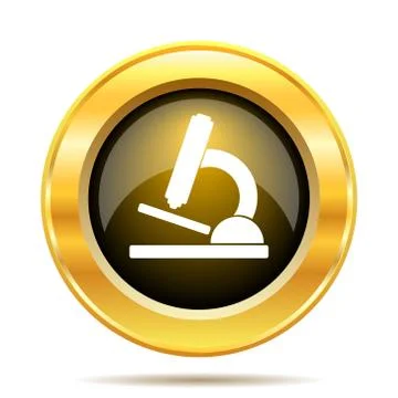Microscope icon. internet button on white background.. Stock Illustration