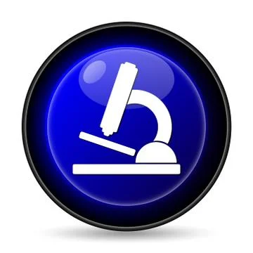 Microscope icon. internet button on white background.. Stock Illustration