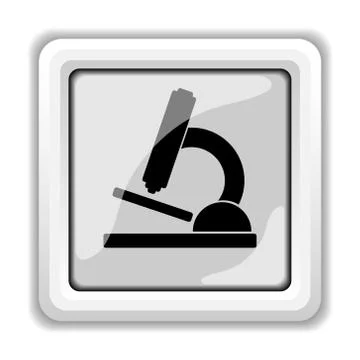 Microscope icon. internet button on white background.. Stock Illustration