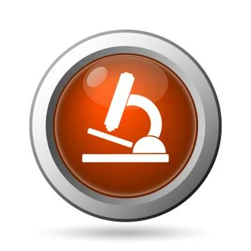 Microscope icon. internet button on white background.. Stock Illustration