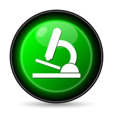  microscope icon. internet button on white background.. Illustrazione stock
