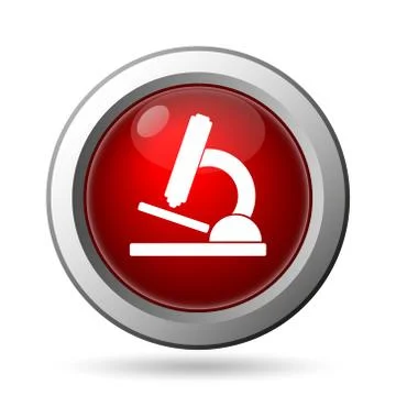 Microscope icon. Internet button on white background.. Stock Illustration