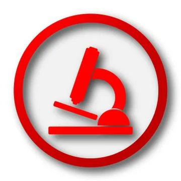 Microscope icon. Internet button on white  background.. Stock Illustration
