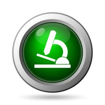 Microscope icon. Internet button on white background. Illustrazione stock