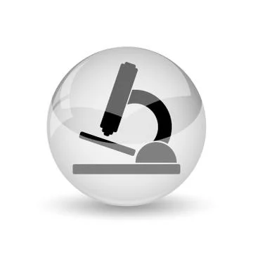 Microscope icon. Internet button on white background. Stock Illustration