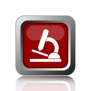 Microscope icon. Internet button on white background. Stock Illustration