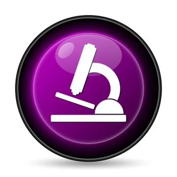Microscope icon. Internet button on white background.. 스톡 일러스트