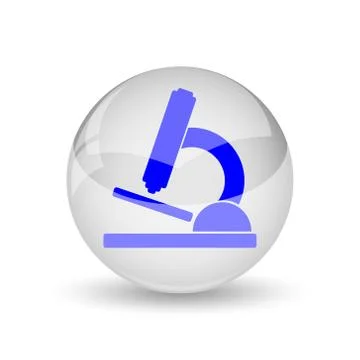 Microscope icon. Internet button on white background.. Stock Illustration