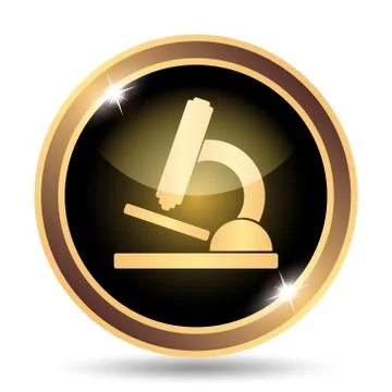 Microscope icon. Internet button on white background.. Stock Illustration