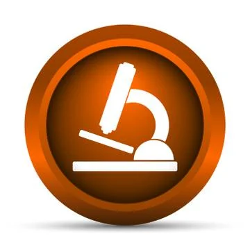 Microscope icon. Internet button on white background.. Illustrazione stock