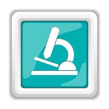 Microscope icon. Internet button on white background.. Illustrazione stock