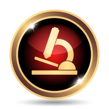 Microscope icon. Internet button on white background.. Stock Illustration