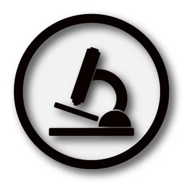 Microscope icon. Internet button on white background.. Illustrazione stock