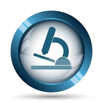 Microscope icon. Internet button on white background.. Stock Illustration