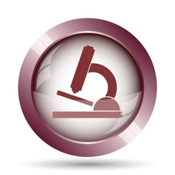 Microscope icon. Internet button on white background.. Stock Illustration