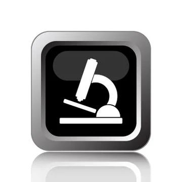 Microscope icon. Internet button on white background.. Illustrazione stock