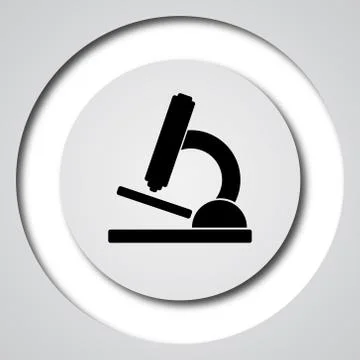 Microscope icon. Internet button on white background.. Illustrazione stock