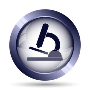 Microscope icon. Internet button on white background.. Illustrazione stock