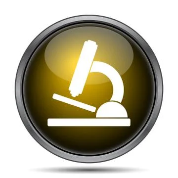 Microscope icon. Internet button on white background.. Illustrazione stock