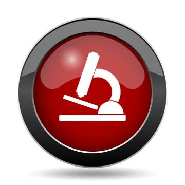 Microscope icon. Internet button on white background.. Stock Illustration