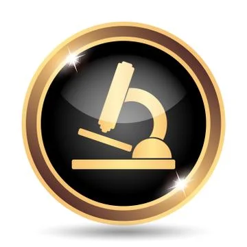 Microscope icon. Internet button on white background.. Stock Illustration
