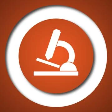 Microscope icon. Internet button on white background. . Stock Illustration