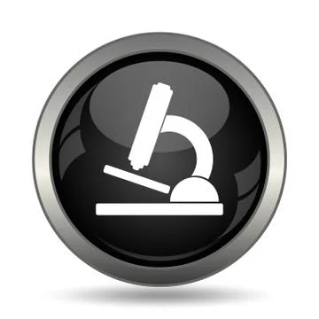 Microscope icon. Internet button on white background. . Illustrazione stock