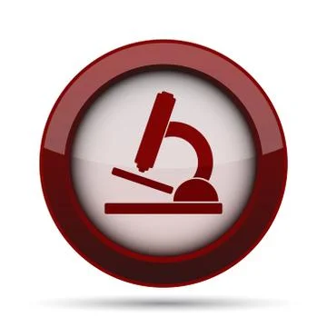 Microscope icon. Internet button on white background. . Stock Illustration