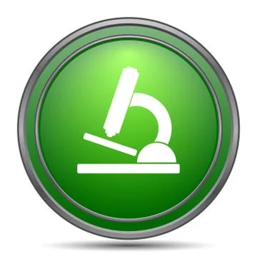 Microscope icon. Internet button on white background.. Illustrazione stock