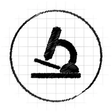 Microscope icon. Internet button on white background.. Stock Illustration