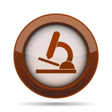 Microscope icon. Internet button on white background. . Stock Illustration
