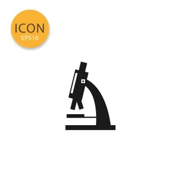 Microscope icon isolated flat style. Stock Illustration