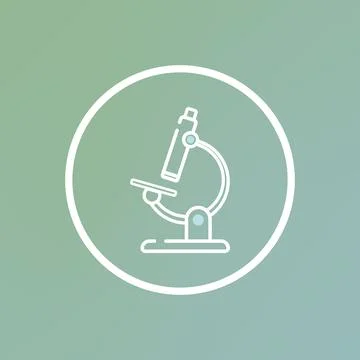 Microscope icon isolated on a green background Stock Illustration