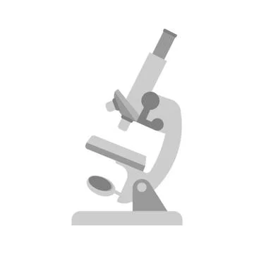 Microscope icon isolated on white background. Vector illustration. Illustrazione stock