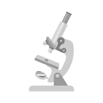 Microscope icon isolated on white background. Vector illustration. Illustrazione stock