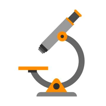 Microscope icon isolated on white background, Vector illustration Stock Illustration