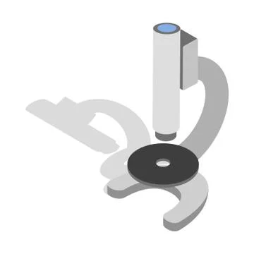 Microscope icon, isometric 3d style 스톡 일러스트