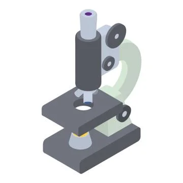 Microscope icon, isometric 3d style 스톡 일러스트