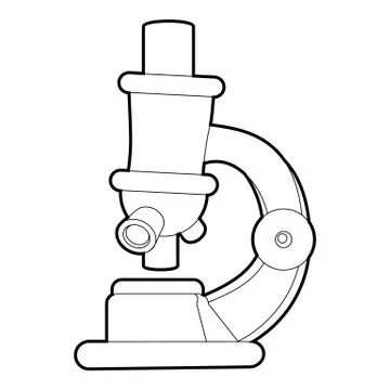 Microscope icon, isometric 3d style 스톡 일러스트