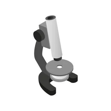 Microscope icon, isometric 3d style 스톡 일러스트