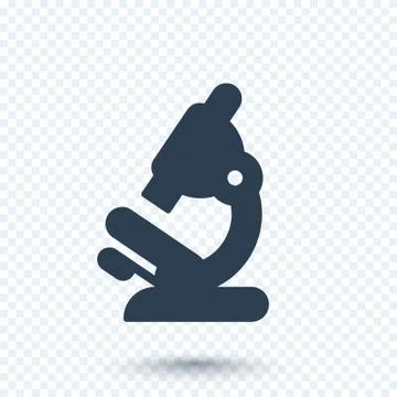 Microscope icon, lab research, study, biotechnology, scientific experiment, l 스톡 일러스트