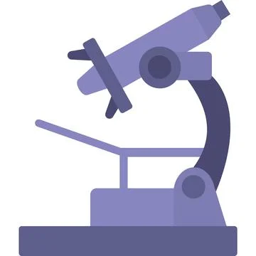 Microscope icon lab research tool flat vector Illustrazione stock