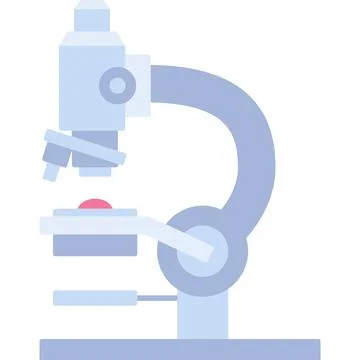 Microscope icon lab scientist research flat vector Stock Illustration