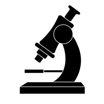 Microscope Icon, Laboratory Magnification Instrument. Simple element illust.. 스톡 일러스트
