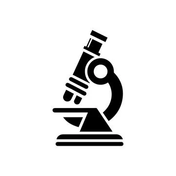 Microscope icon logo design template isolated illustration Stock Illustration