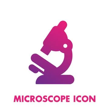 Microscope icon, logo element, laboratory, study, biotechnology, lab research 스톡 일러스트