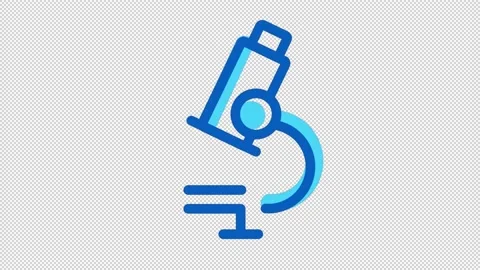 Microscope icon loop Animation video transparent background with alpha channe Stock Footage 234065643